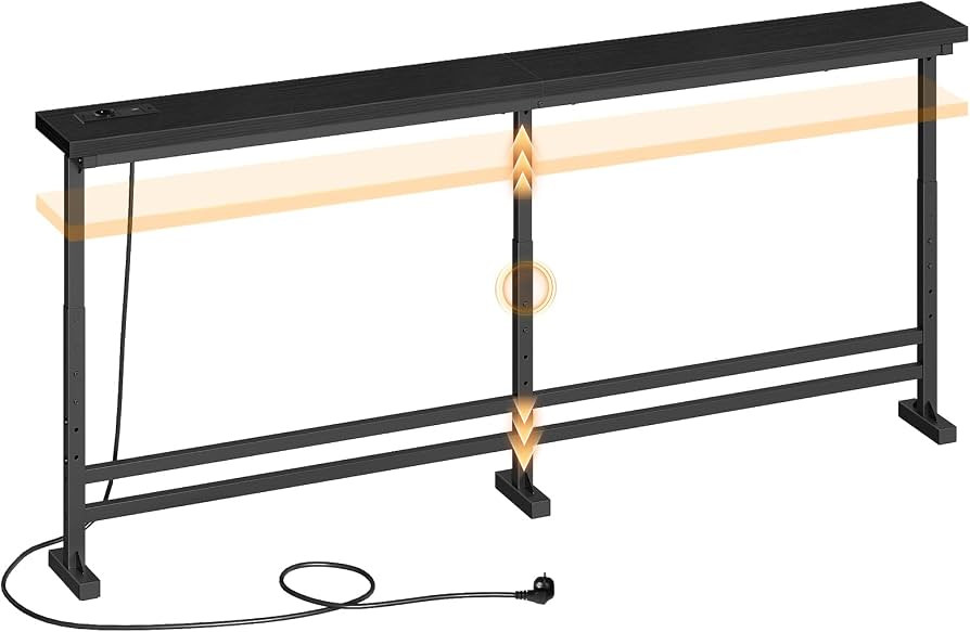 YATINEY Konsolentisch schmal, schmaler Flurtisch, 180 cm Langer Eingangstisch, 1 AC, 1 USB-A, 1 T... | Amazon (DE)