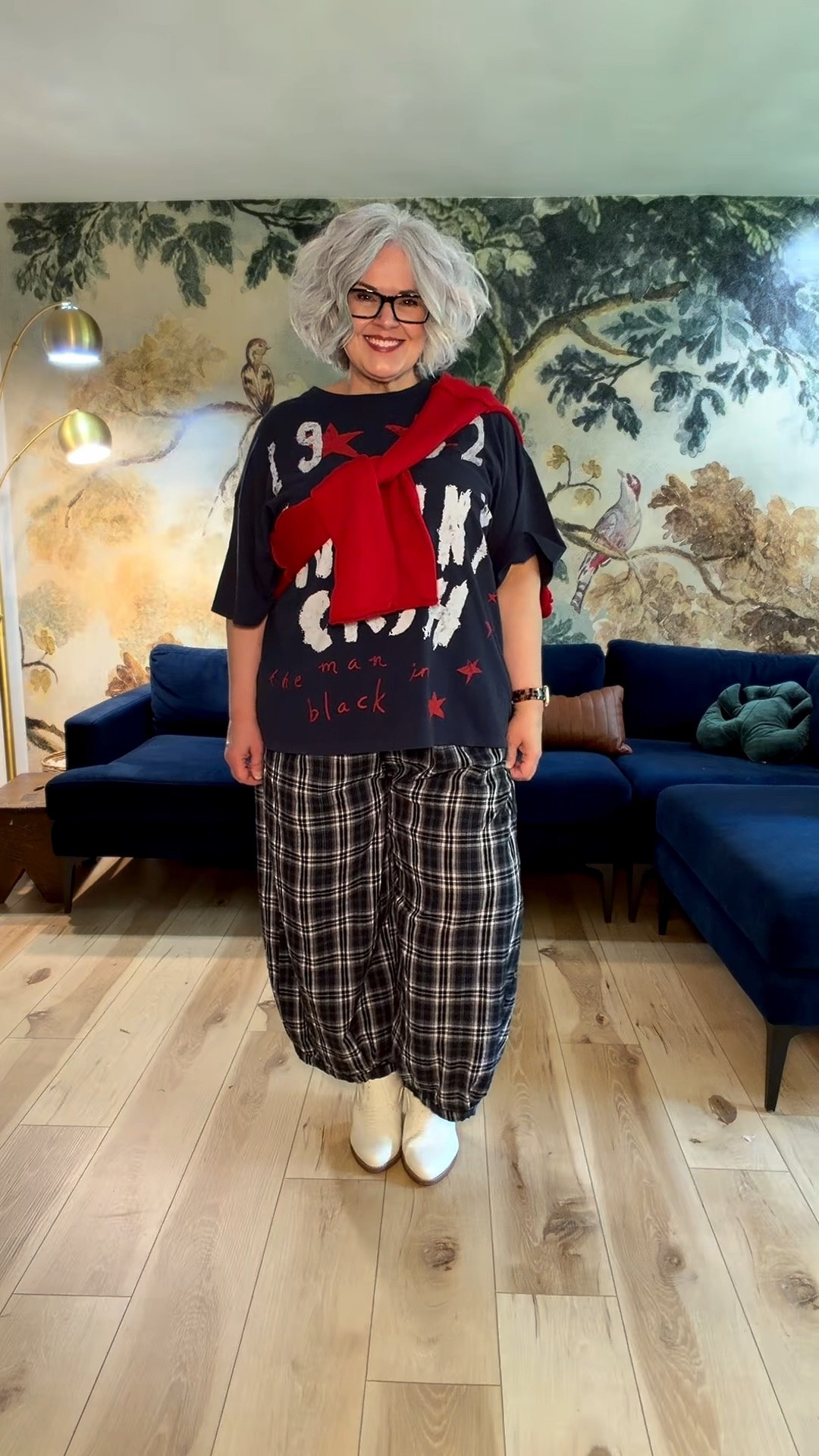I’m over 50 and I’m done apologizing for wearing exactly what I want. Baggy clothes, long sleeves, short sleeves, bold colors, mixed prints…you name it, I wear it. This is MY social media and I post what brings me joy, full stop. Life is genuinely too short to shrink yourself for someone else’s opinion. Dress for YOU. 🌈✨#over50fashion #DopamineDressing #Over50Style #over50club #OOTD