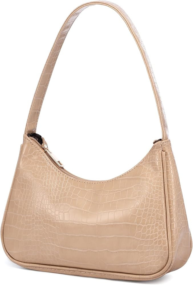 LOVEVOOK Shoulder Bag for Women, Small Purses Croc Pattern Clutch Purse Vegan Leather Little Purs... | Amazon (US)