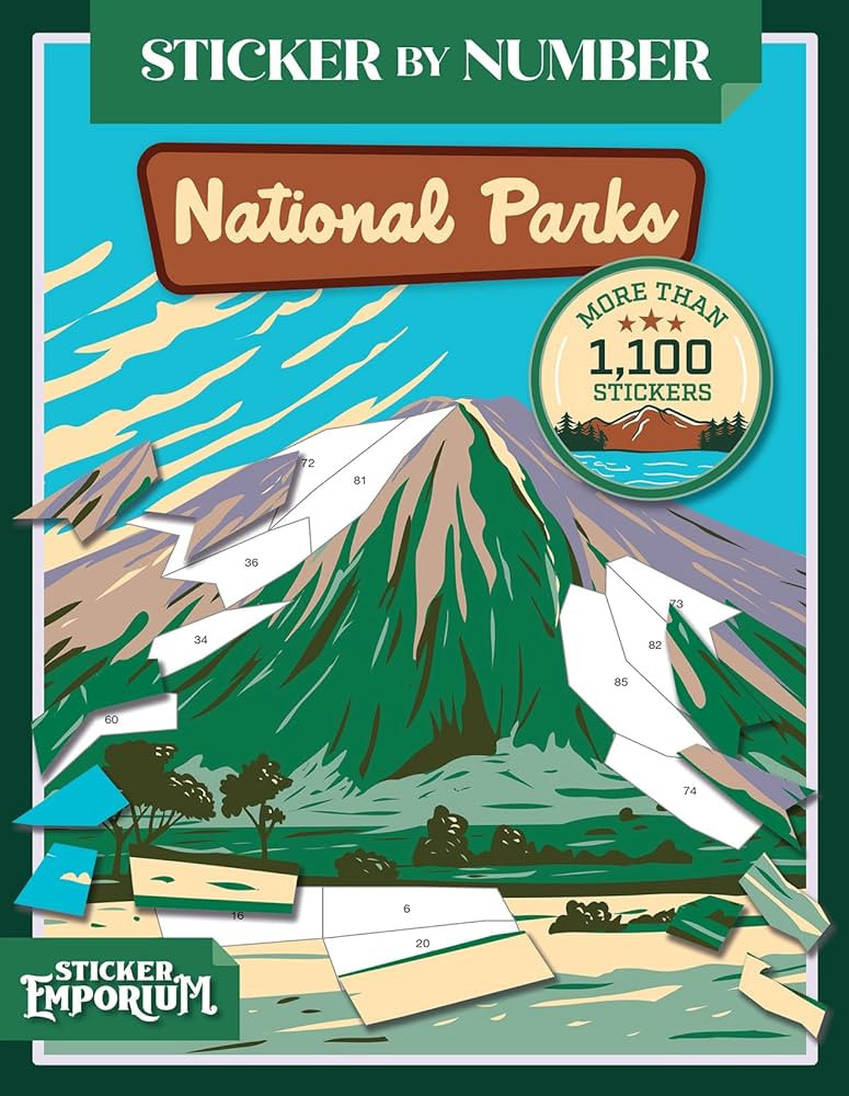 Sticker by Number America's National Parks: Fusion of Paint-by-Number and Sticker Fun by Sticker ... | Amazon (US)