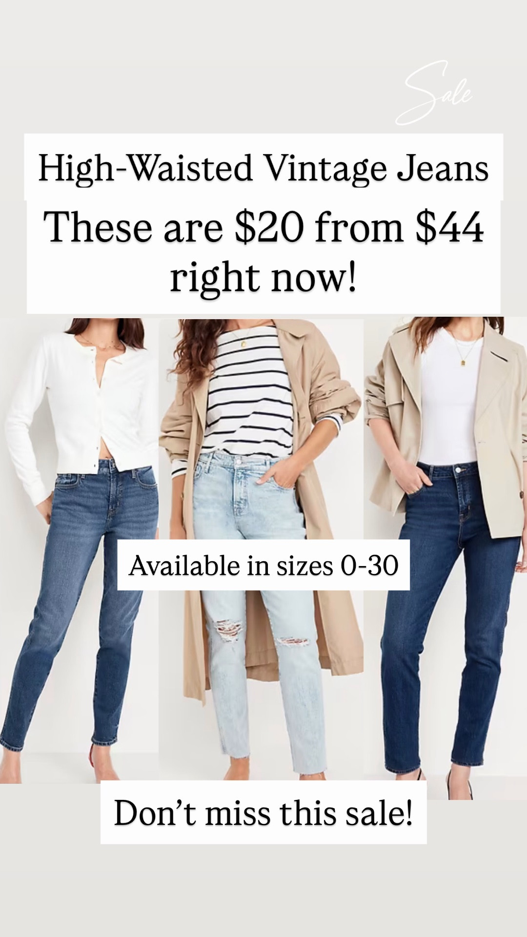 Old Navy High-Waisted Vintage Slim Jeans are on sale 

#LTKootd #LTKSaleAlert