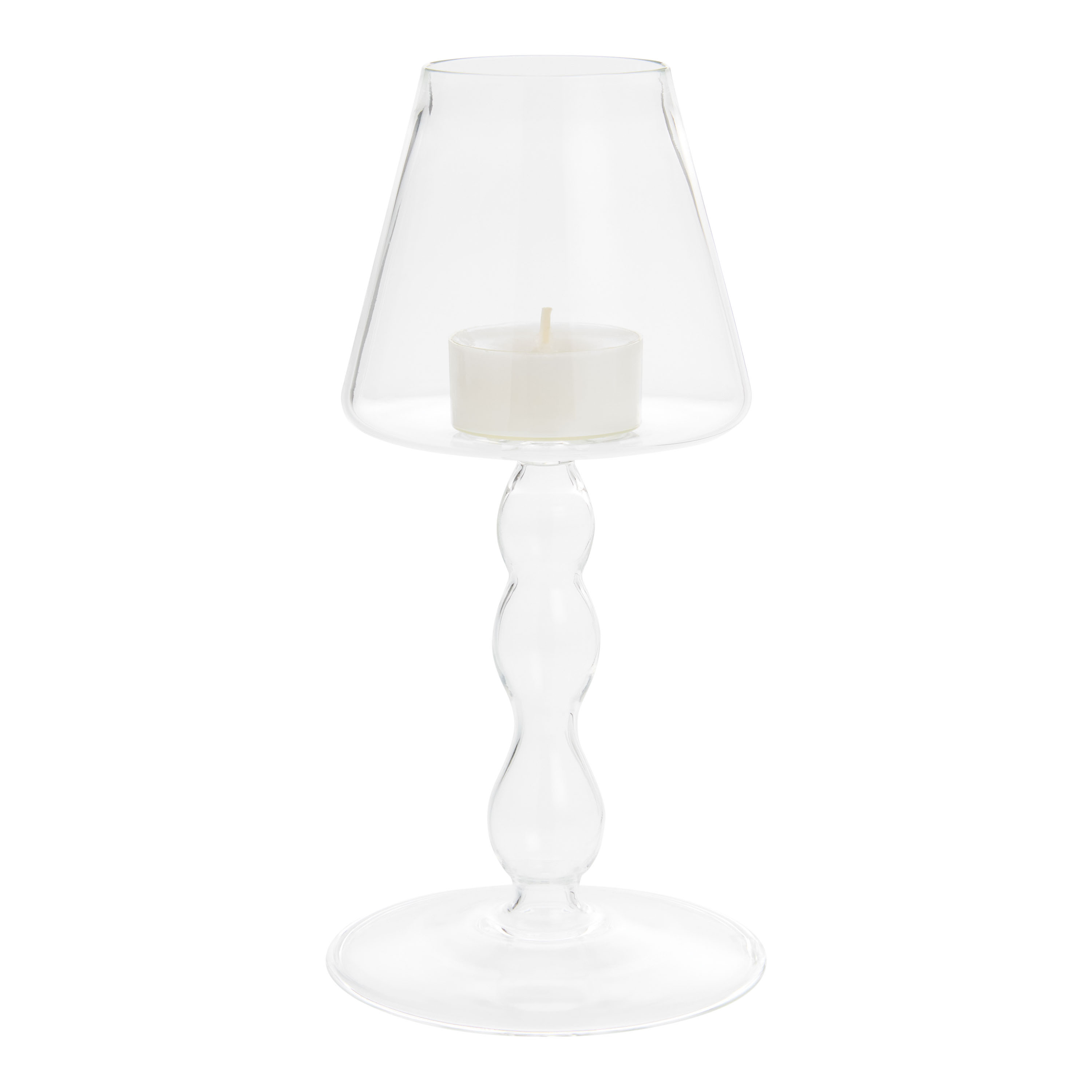 Clear Glass Tealight Candle Holder Lamp | World Market