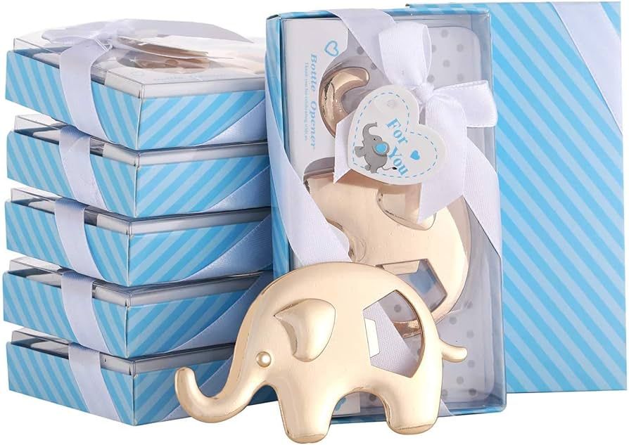 DAJAMAI 24 Pack Bottle Opener Baby Shower Party Favor for Guests Elephant Shaped Bottle Opener Ba... | Amazon (US)