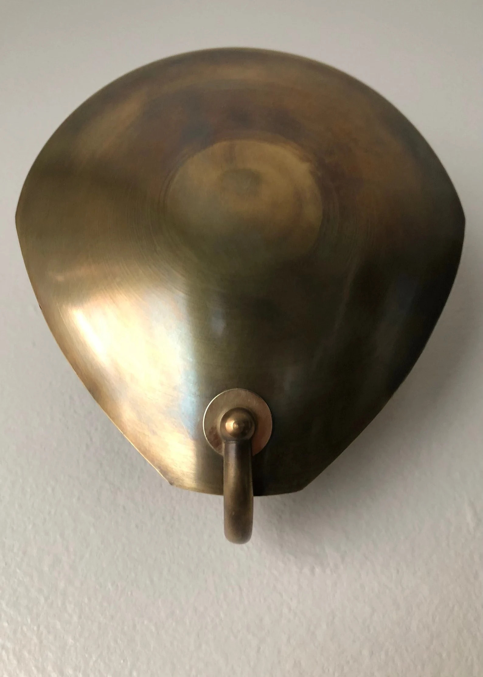 Wall Sconce Disk Brass Wall Light Raw Brass Hand Curved Disk | Etsy | Etsy (US)