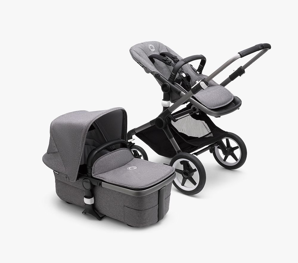 Bugaboo Fox 3 Complete Stroller, Black/Gray Melange | Pottery Barn Kids
