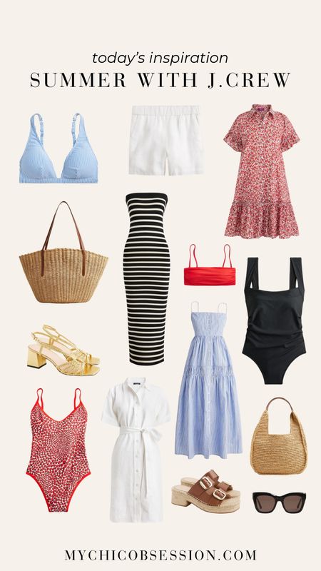 Summer style inspiration found at J.Crew. Everything from straw totes to metallic heels to summer dresses and swimsuits.

#LTKSwim #LTKStyleTip #LTKSeasonal