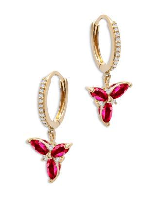 Ruby & Diamond Trio Drop Earrings in 14K Yellow Gold - 100% Exclusive | Bloomingdale's (US)