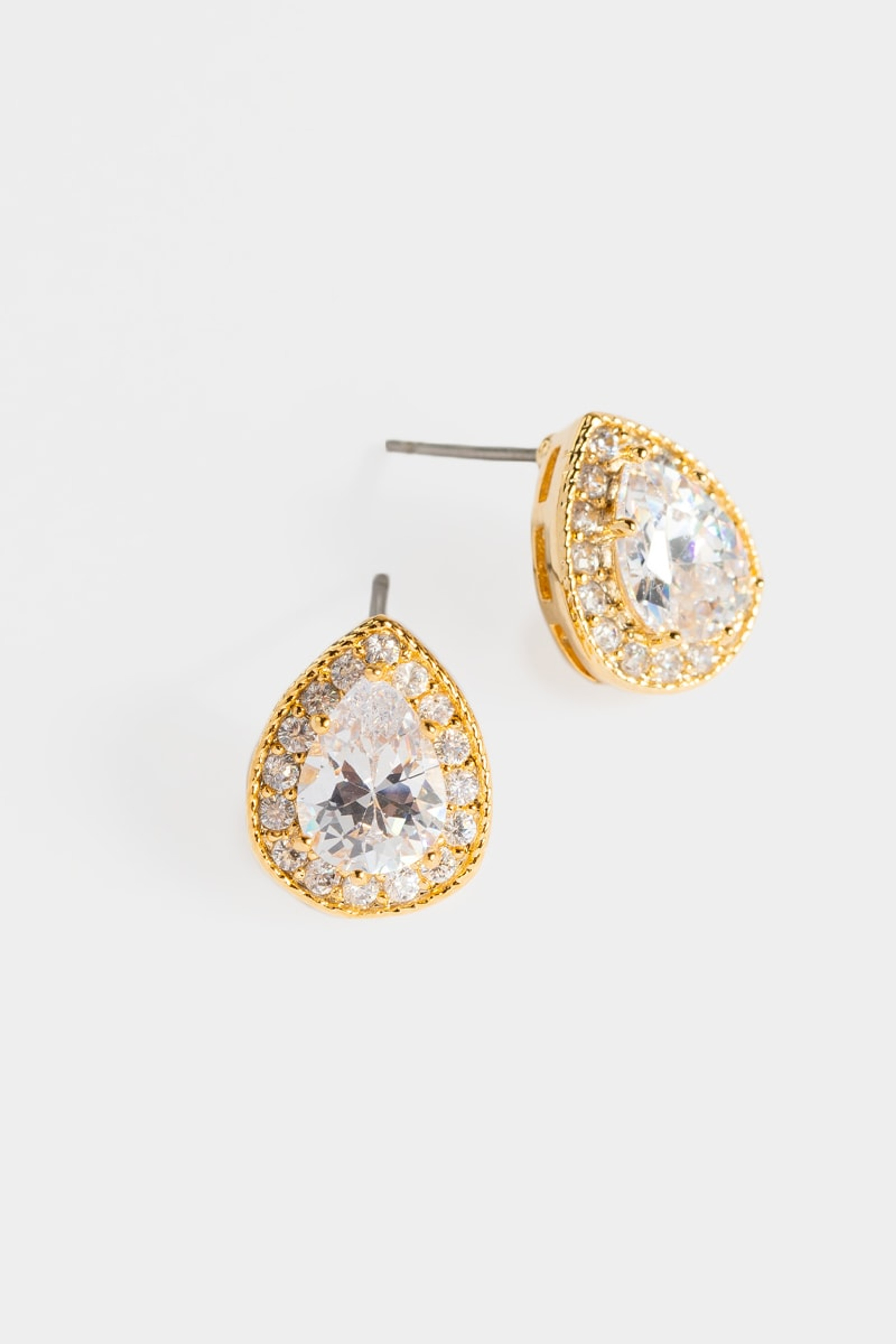 Shiloh Cubic Zirconia Teardrop Studs | Francesca's
