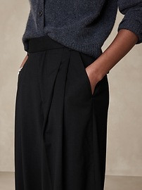 Relaxed Wide-Leg Italian Wool Pant | Banana Republic (US)