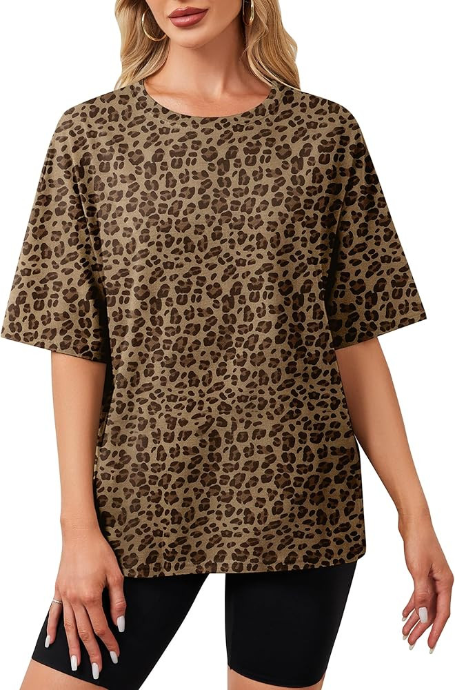 Camo Shirt Women Oversized Short Sleeve T-Shirts Crew Neck Camouflage Shirt Teen Girls Casual Loo... | Amazon (US)