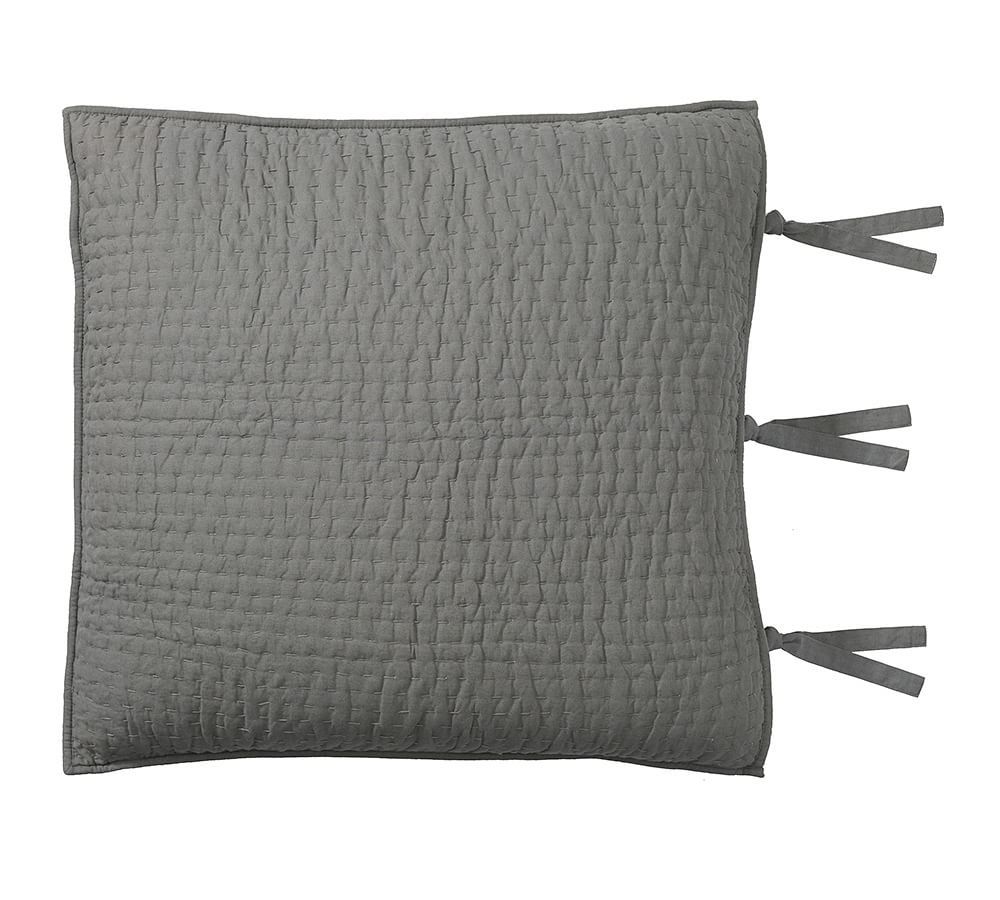 Pick-Stitch Handcrafted Cotton/Linen Quilted Sham | Pottery Barn (US)