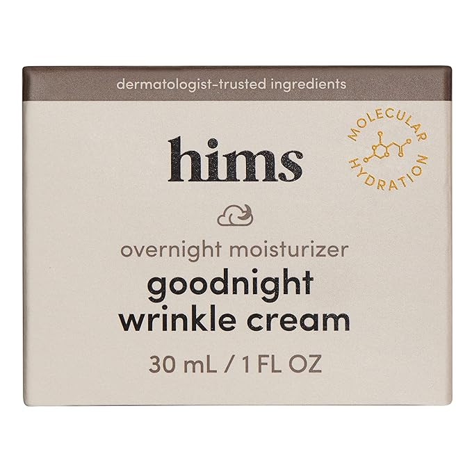 hims goodnight wrinkle cream for men - fine lines, puffiness, dark eye circles - caffeine, hyalur... | Amazon (US)