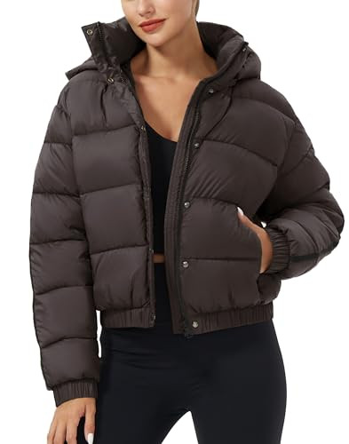 Pioneer Camp Women's Winter Cropped Puffer Jacket with Hood Waterproof Short Warm Quilted Jacket ... | Amazon (US)