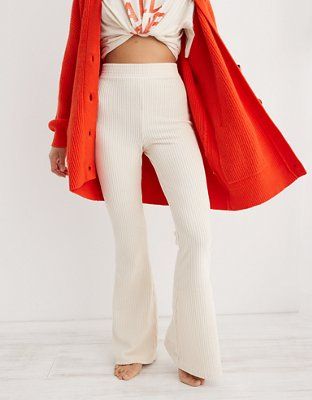 Aerie Groove-On Velour High Waisted Flare Pant | American Eagle Outfitters (US & CA)