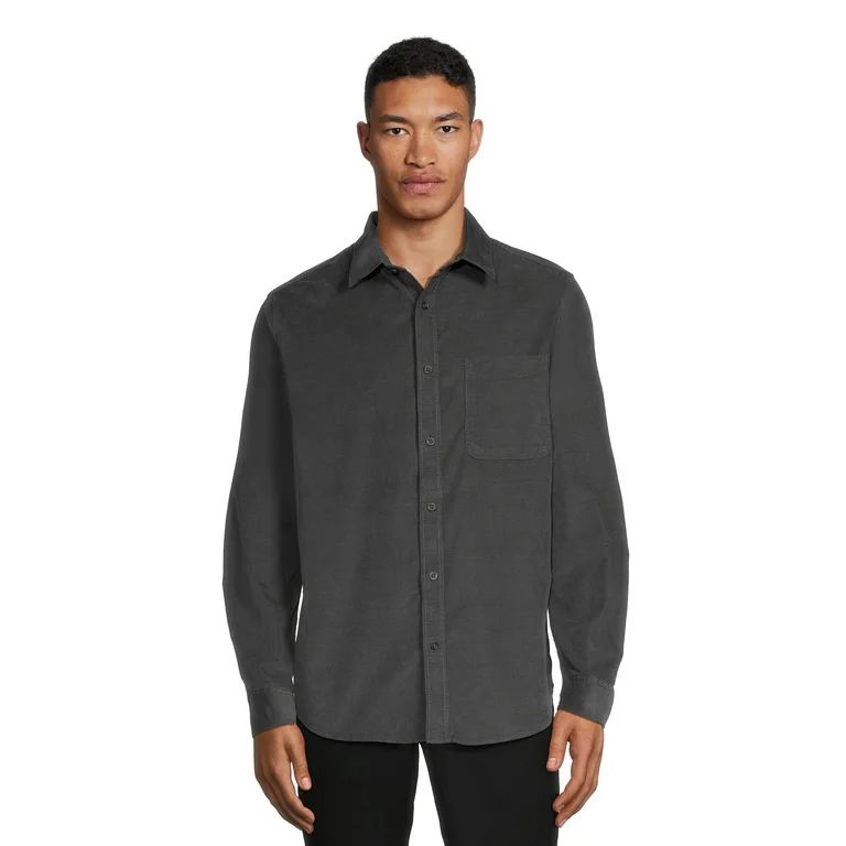 George Men's Corduroy Shirt with Long Sleeves, Sizes S-3XL | Walmart (US)