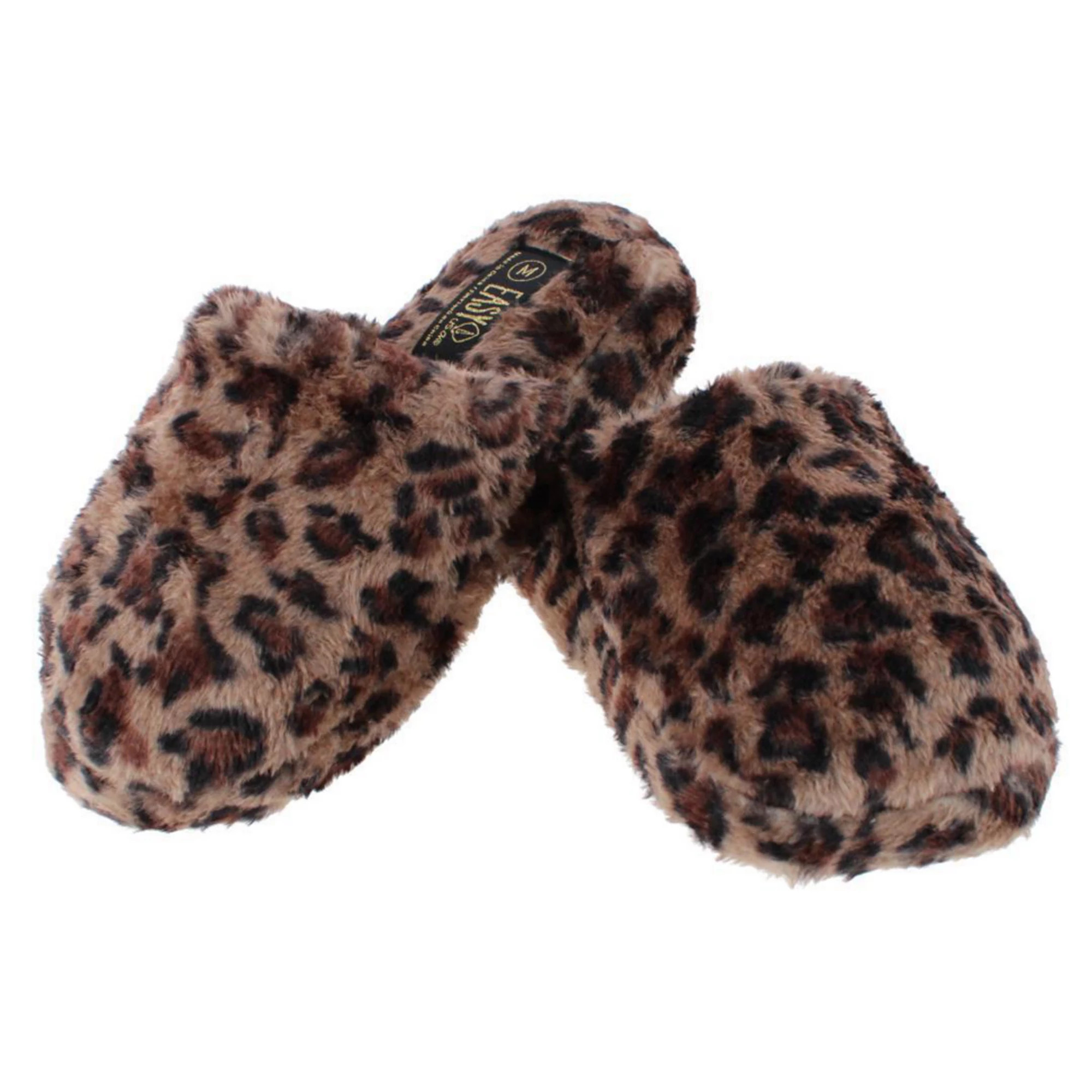 CTM Women's Plush Animal Print Slippers | Kohl's