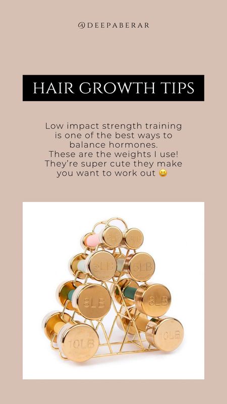 Strength training for hair growth is fantastic as it helps to balance your hormones. These are the weights I use, super cute!

#LTKhome #LTKfit