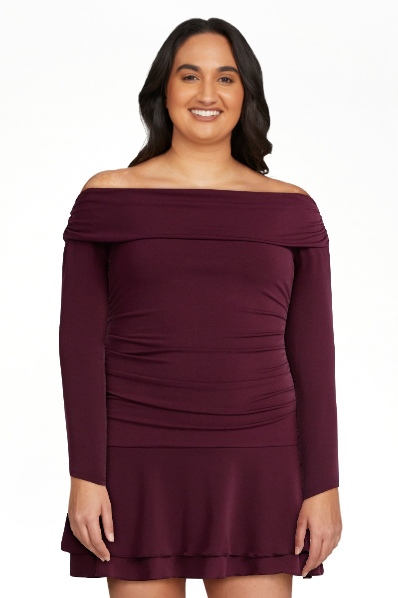 Madden NYC Women’s Drop Waist Dress with Long Sleeves, Sizes XXS-XXL | Walmart (US)