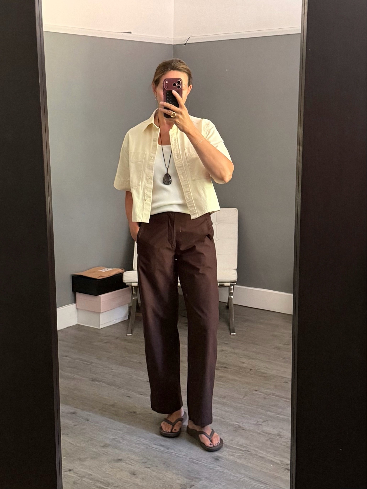 This lovely denim boxy shirt can be worn as a shirt or jacket for a lovely summer layer - and it’s currently reduced x
I wear a M in the shirt and the trousers x

#LTKsummer