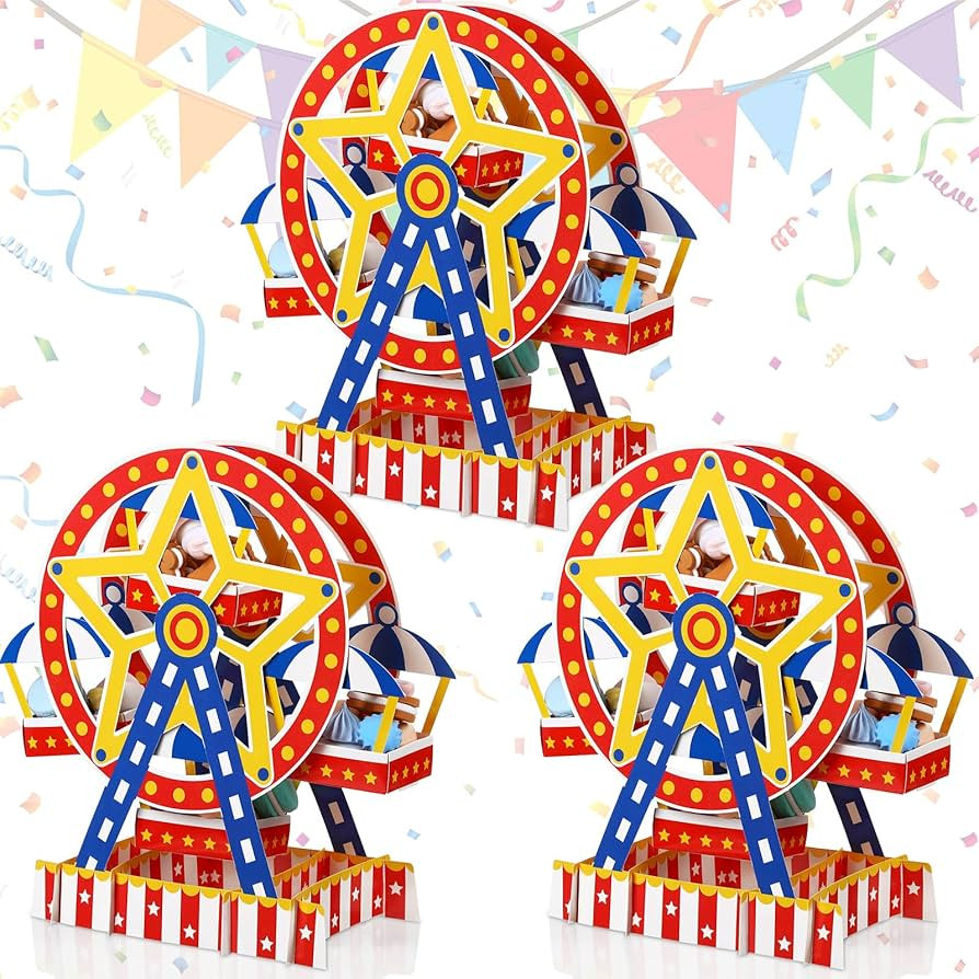 Epakh Carnival Ferris Wheel Centerpiece Theme Party Decorations Cake Holder Circus Favor Supplies... | Amazon (US)