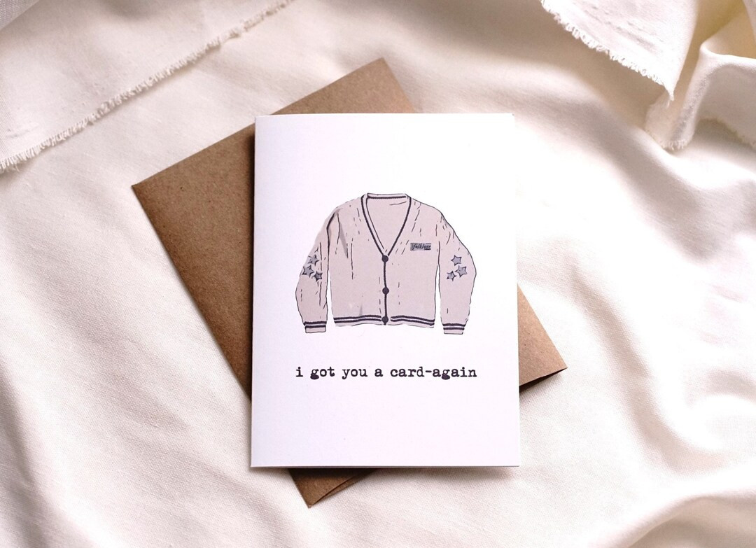 I Got You a Card Again - Custom Printing - Taylor Swift Cardigan Greeting Card - Folklore Evermor... | Etsy (US)