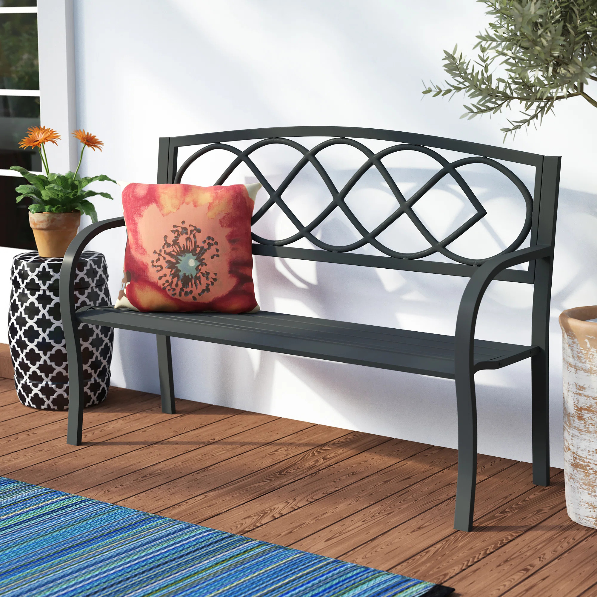 Plow & Hearth Celtic Knot Garden Bench & Reviews | Wayfair | Wayfair North America