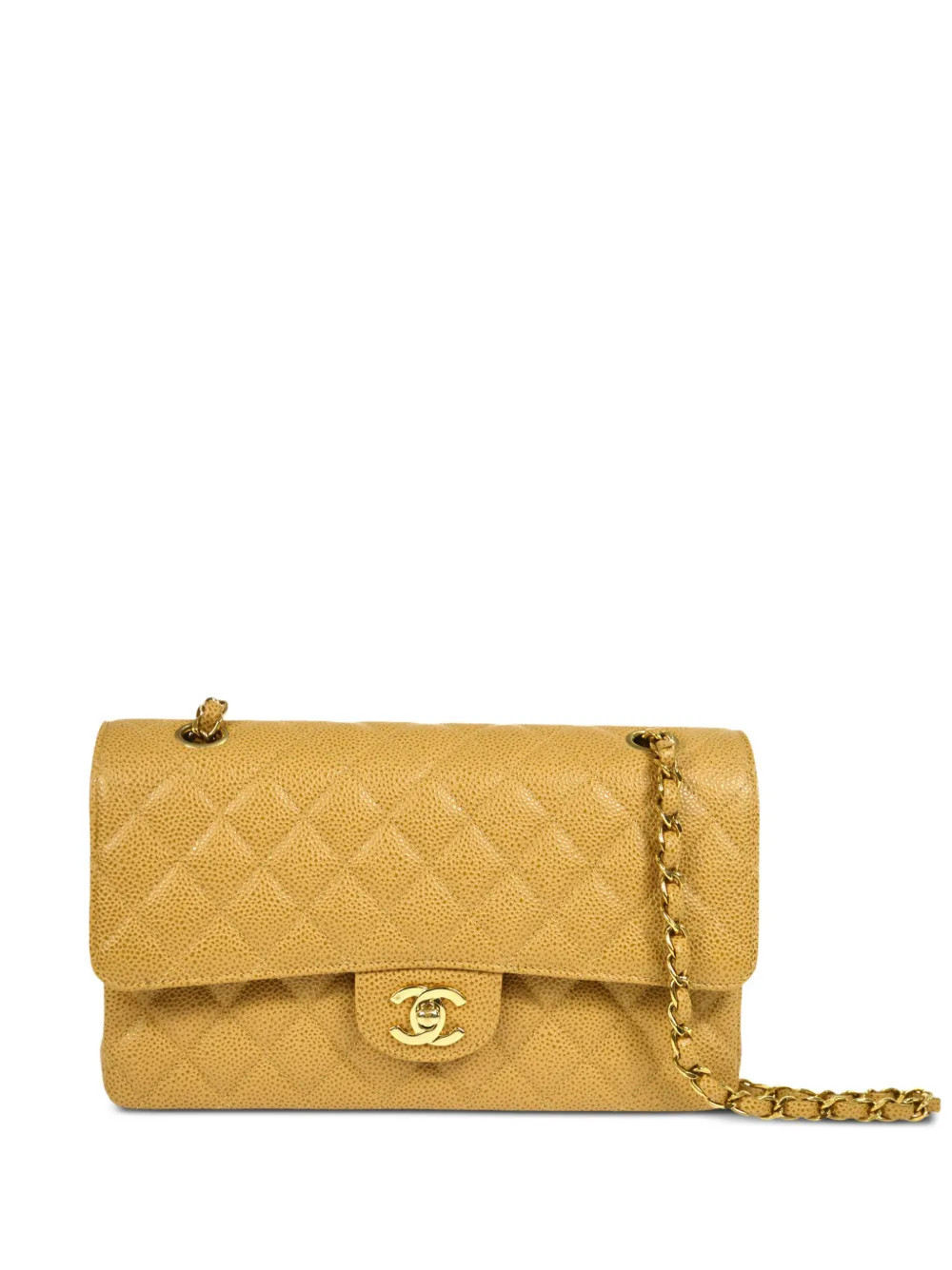 CHANEL Pre-Owned 2000 medium Double Flap shoulder bag - Neutrals | Farfetch Global
