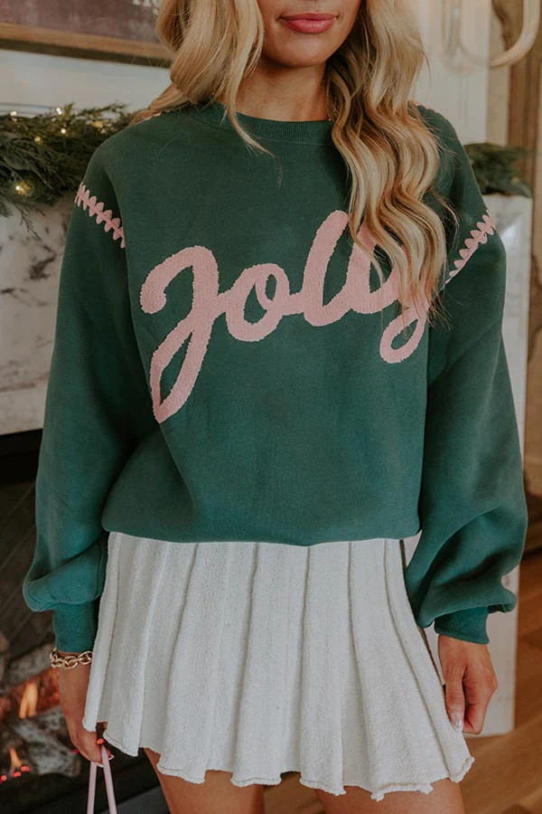 Jolly Terry Embroidered Sweatshirt | Impressions Online Boutique