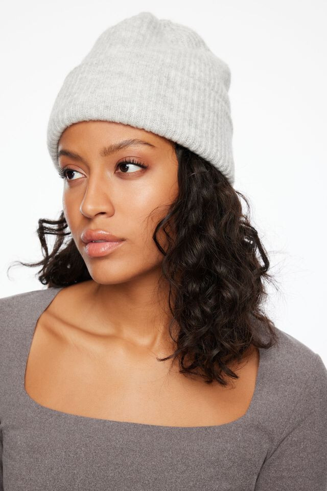 Foldover Ribbed Beanie | Dynamite Clothing