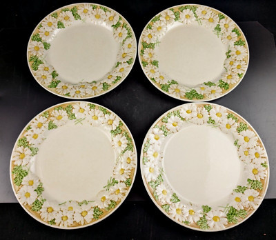 Metlox Poppytrail Sculptured Daisy, (set of 4) 10.5" Dinner Plates | eBay US