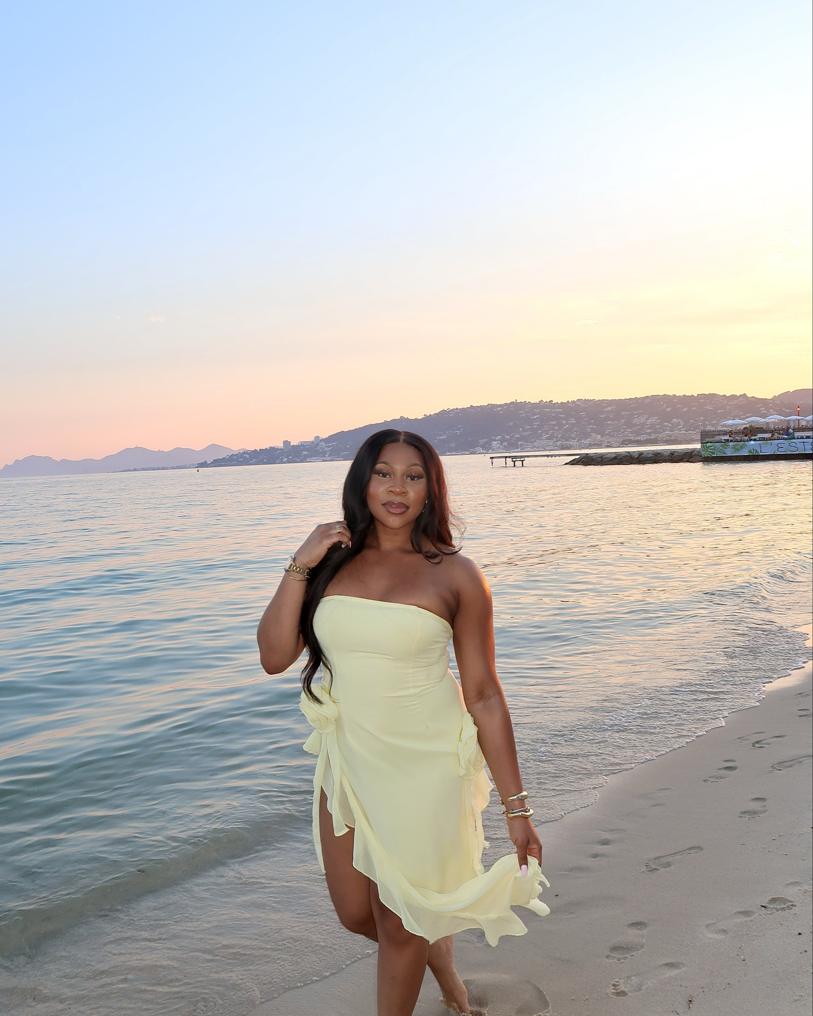 Golden hour in France for a golden girl! The perfect butter yellow dress ! 

#LTKTravel #LTKParties #LTKStyleTip