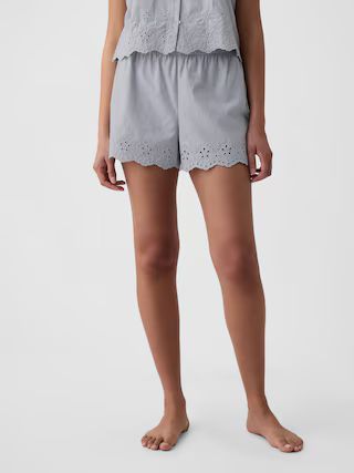 Eyelet Poplin PJ Shorts | Gap (US)