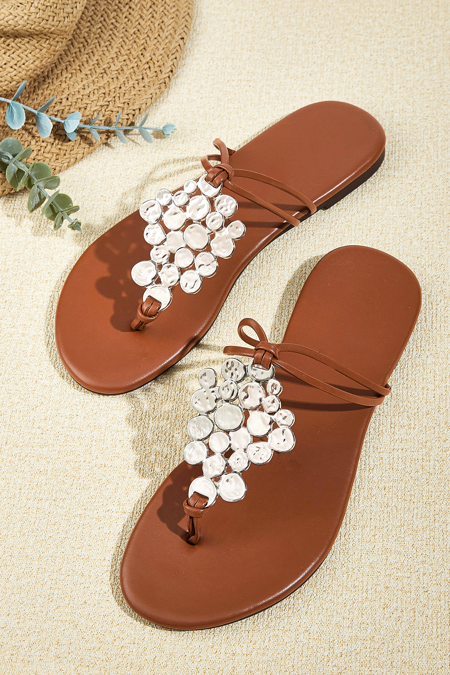 NewGlowing Steps Faux Leather Sandals | Cupshe US