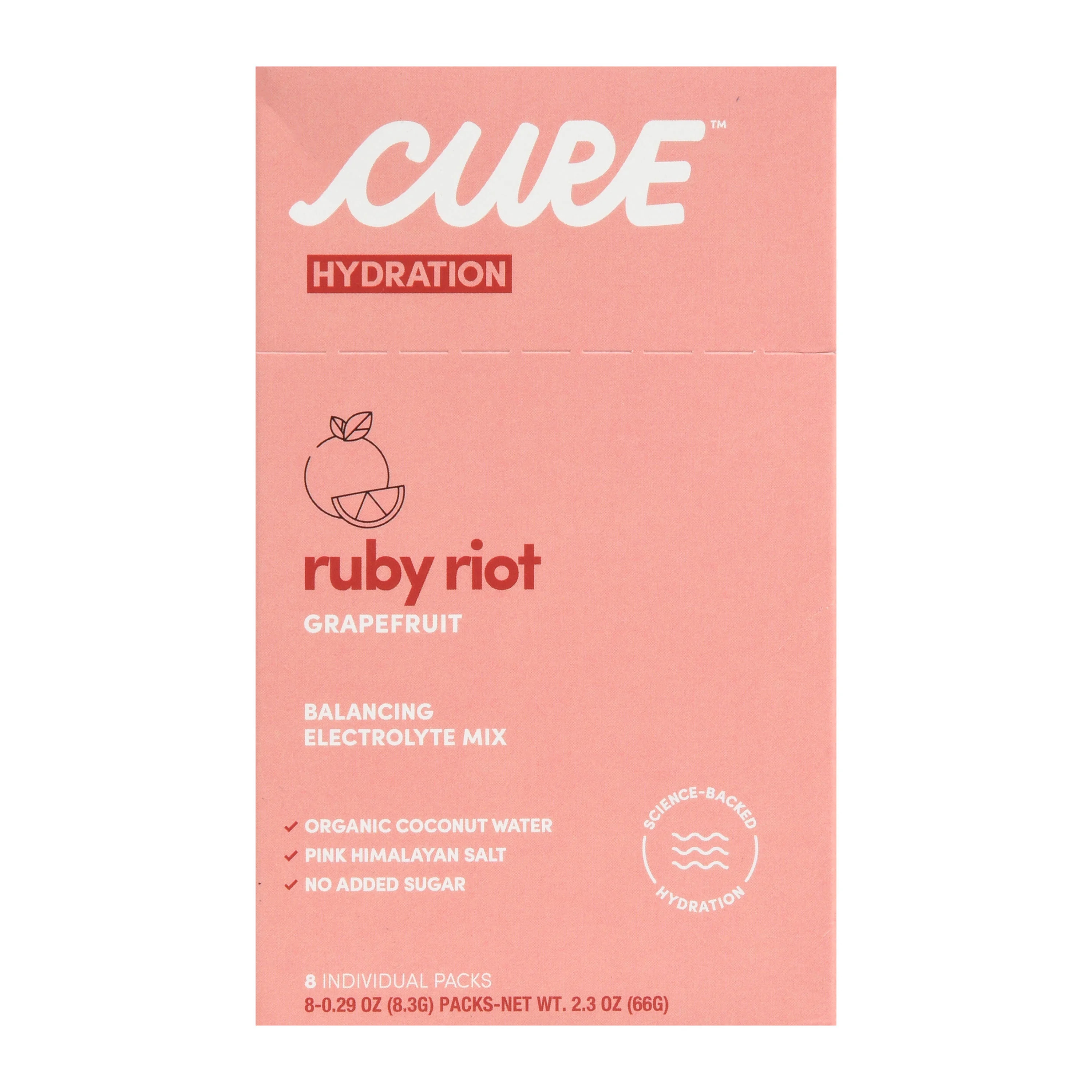 Cure Hydration Grapefruit Drink Mix, 8ct | Walmart (US)