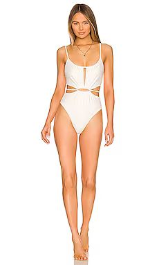 JONATHAN SIMKHAI Genesis Strappy One Piece in White from Revolve.com | Revolve Clothing (Global)