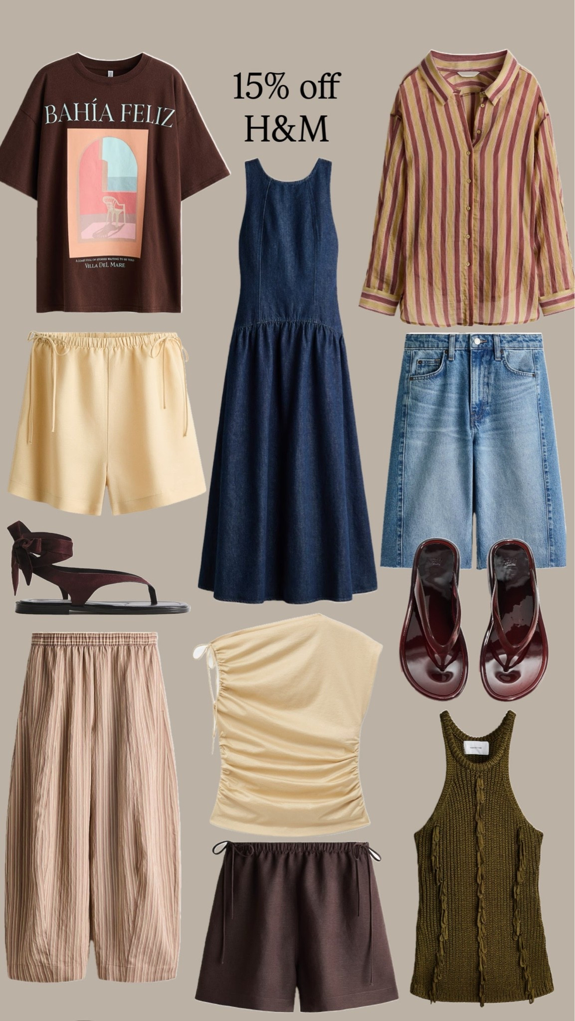 15% off H&M
Summer / holiday outfits

#LTKsummer #LTKsale #LTKtravel