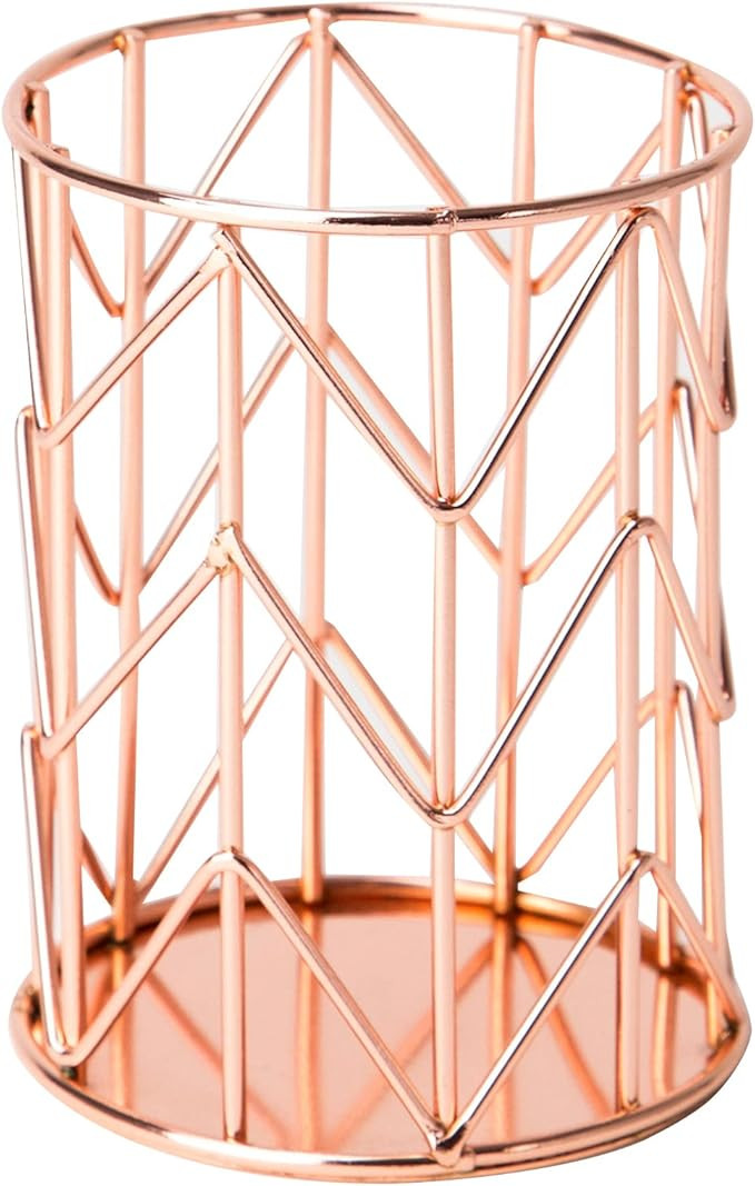 U Brands Pencil Cup, Wire Metal, Copper/Rose Gold - 857U06-24 | Amazon (US)