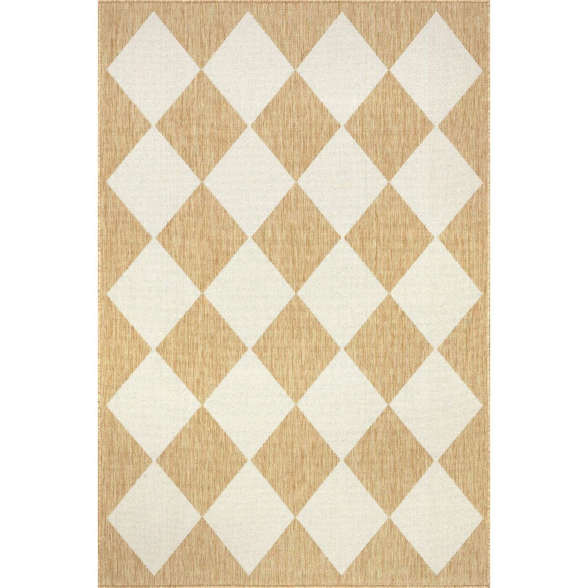 Nuloom Sabina Diamond Trellis Indoor/Outdoor Area Rug, 9' 6" x 12', Tan | Target