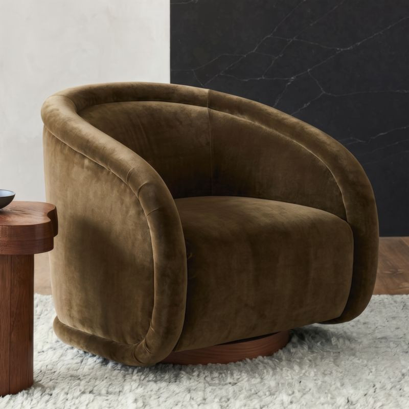 Medoc Swivel Chair | Crate & Barrel