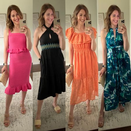 Sofia Vergara spring/summer dresses on Walmart #ad #walmartfashion I’m wearing my usual size small in each. @walmartfashion #sofiajeans 

#LTKstyletip #LTKunder50 #LTKunder100