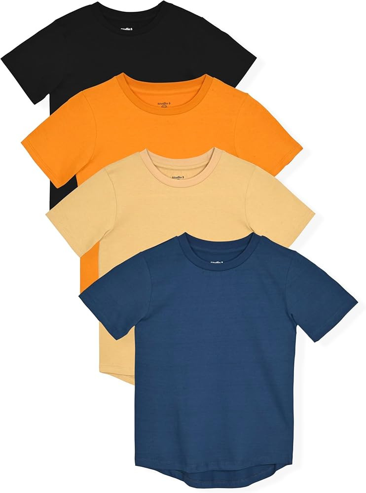 Studio 3 Boys' Four-Pack Assorted Color T-Shirts | Amazon (US)