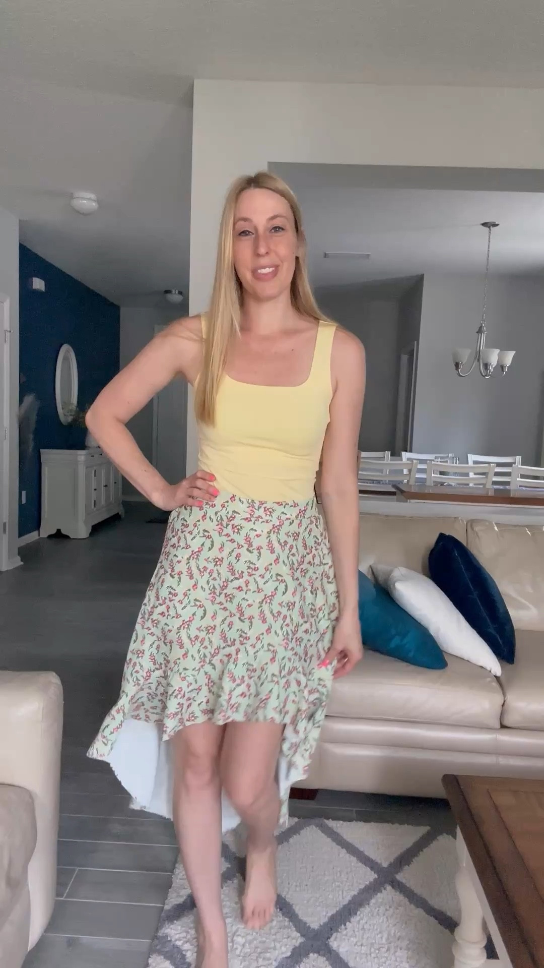 Fun floral hi low skirt 
🤍 these skirts look so good on long legs 
🤍 it is very stylish and stretchy 
🤍 fits true to size, wearing size small and I am 5’10”
🤍 Amazon fashion under $50 find

#LTKTall