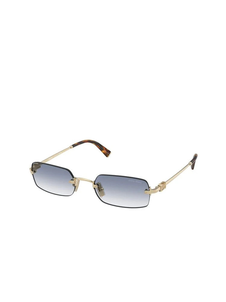 Miu Miu B50S Metal Rectangle Frame Sunglasses — Gold | Italist Inc.