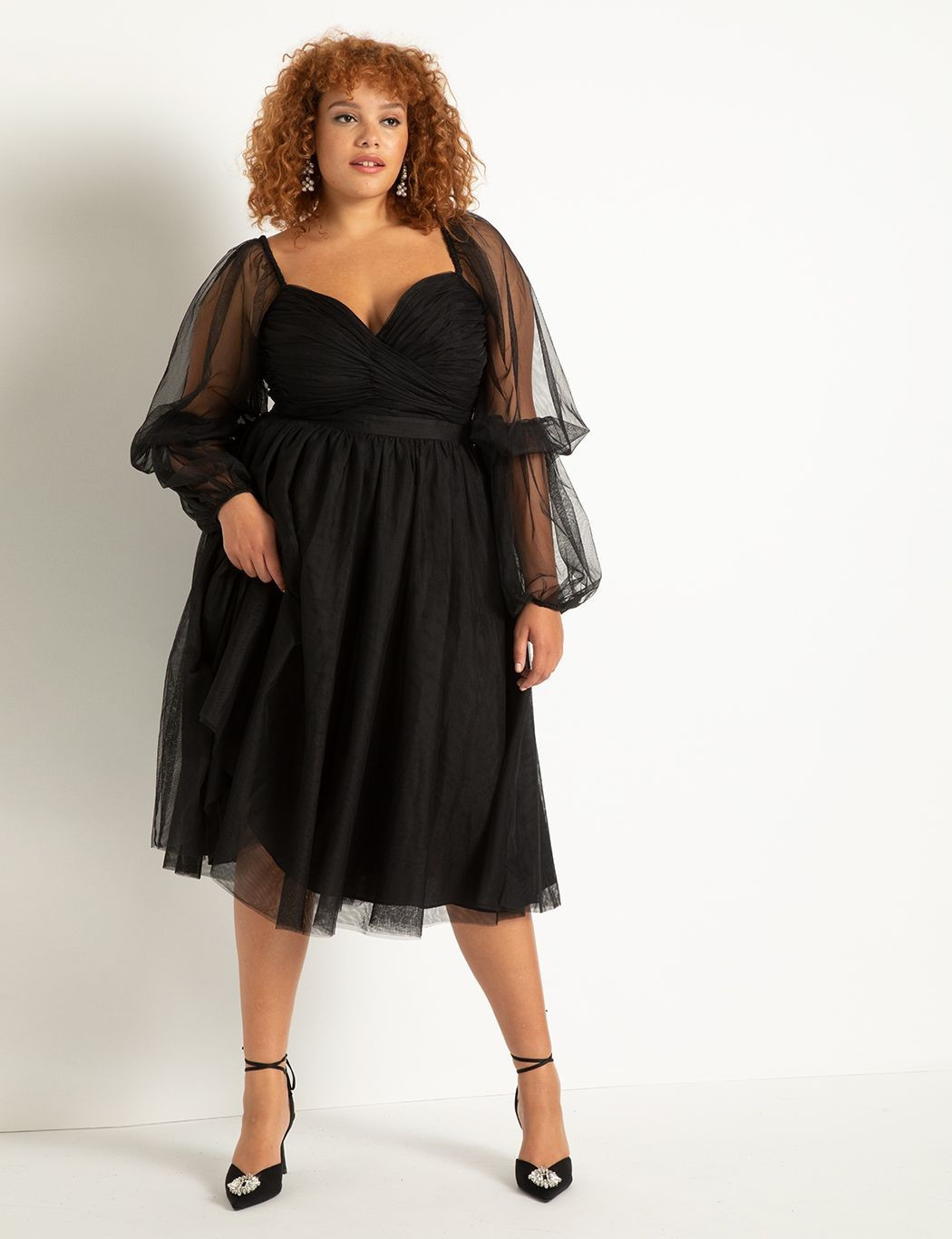 Tiered Puff Sleeve Dress | Women's Plus Size Dresses | ELOQUII | Eloquii