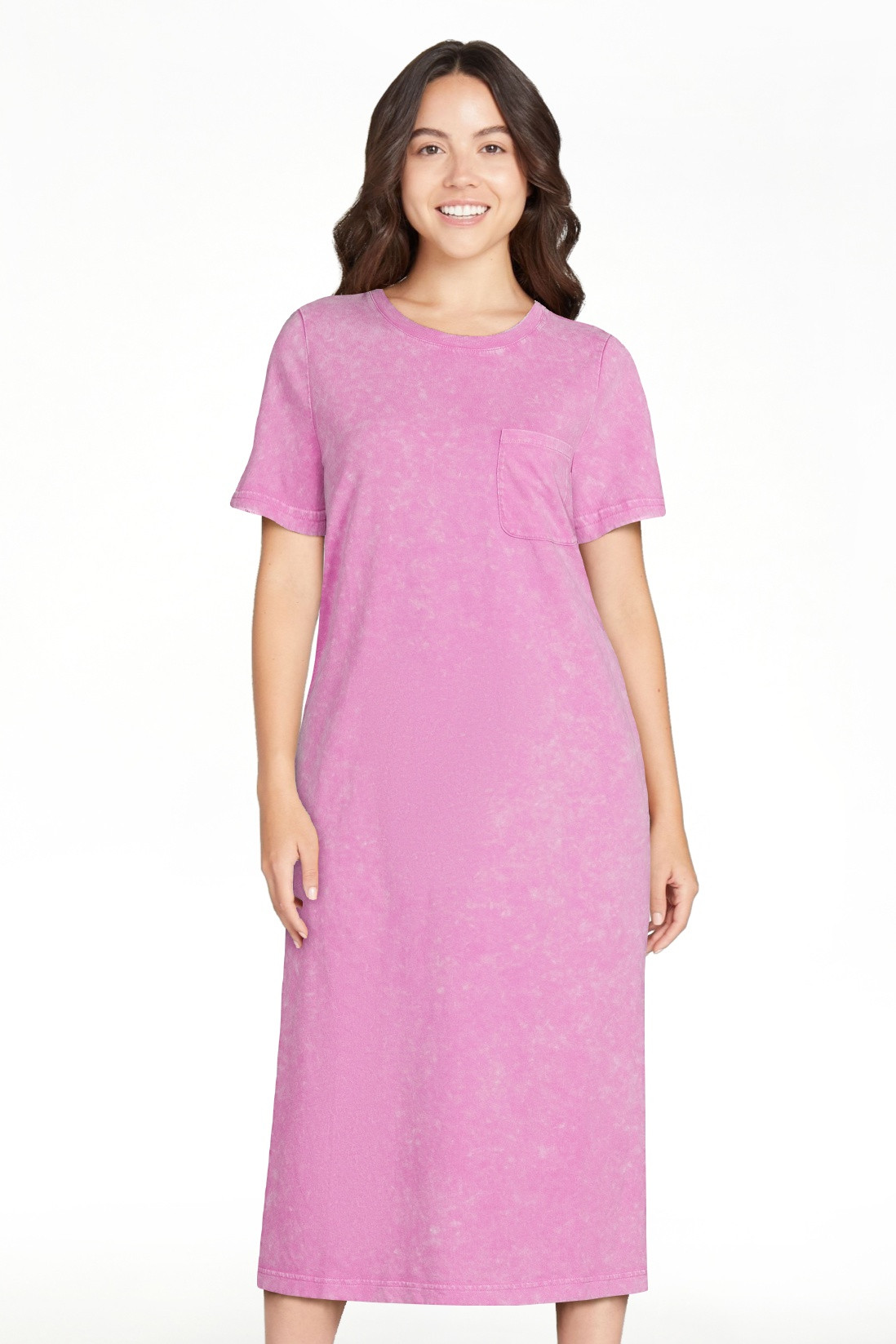 Time and Tru Women's T-Shirt Midi Dress | Walmart (US)