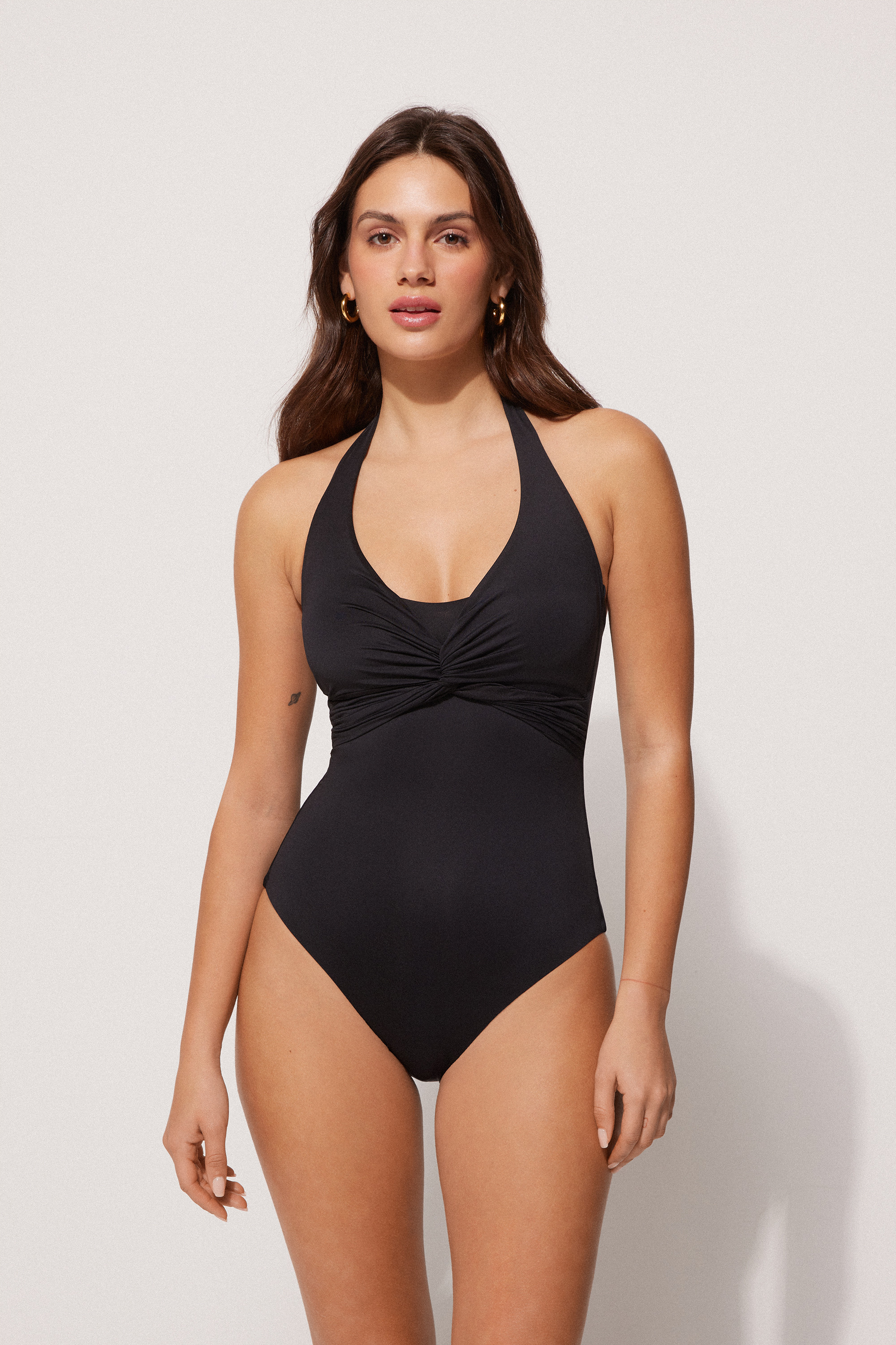 Costume Intero Fascia Leggermente Imbottito Incrocio Microfibra Riciclata - Tezenis | Tezenis ES