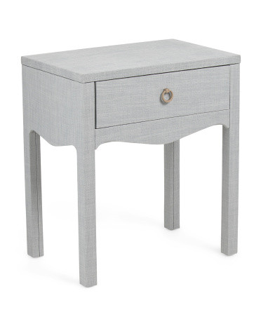 23x26 Linen Wrapped Swoop Side Table | TJ Maxx