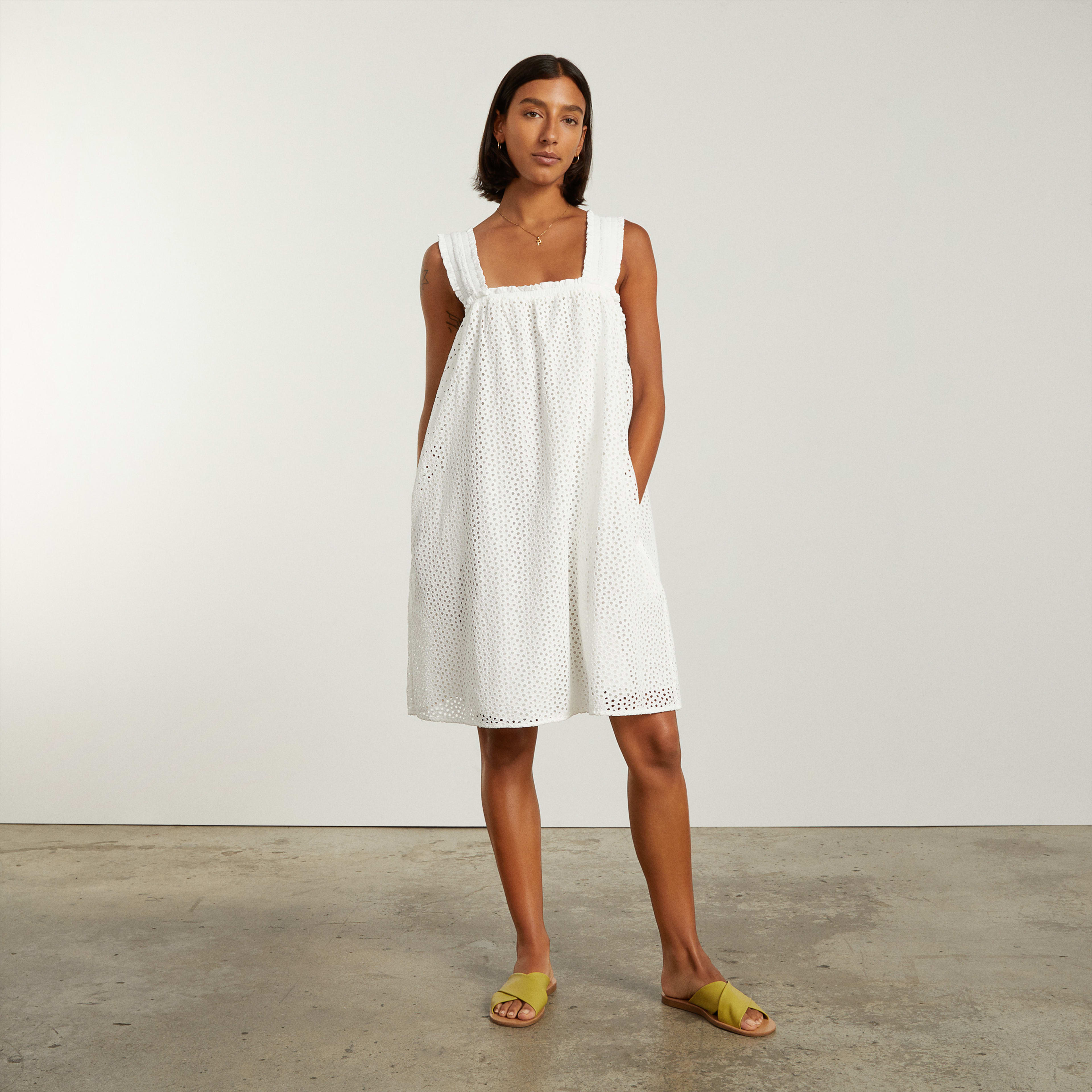 The Eyelet Smock Dress | Everlane