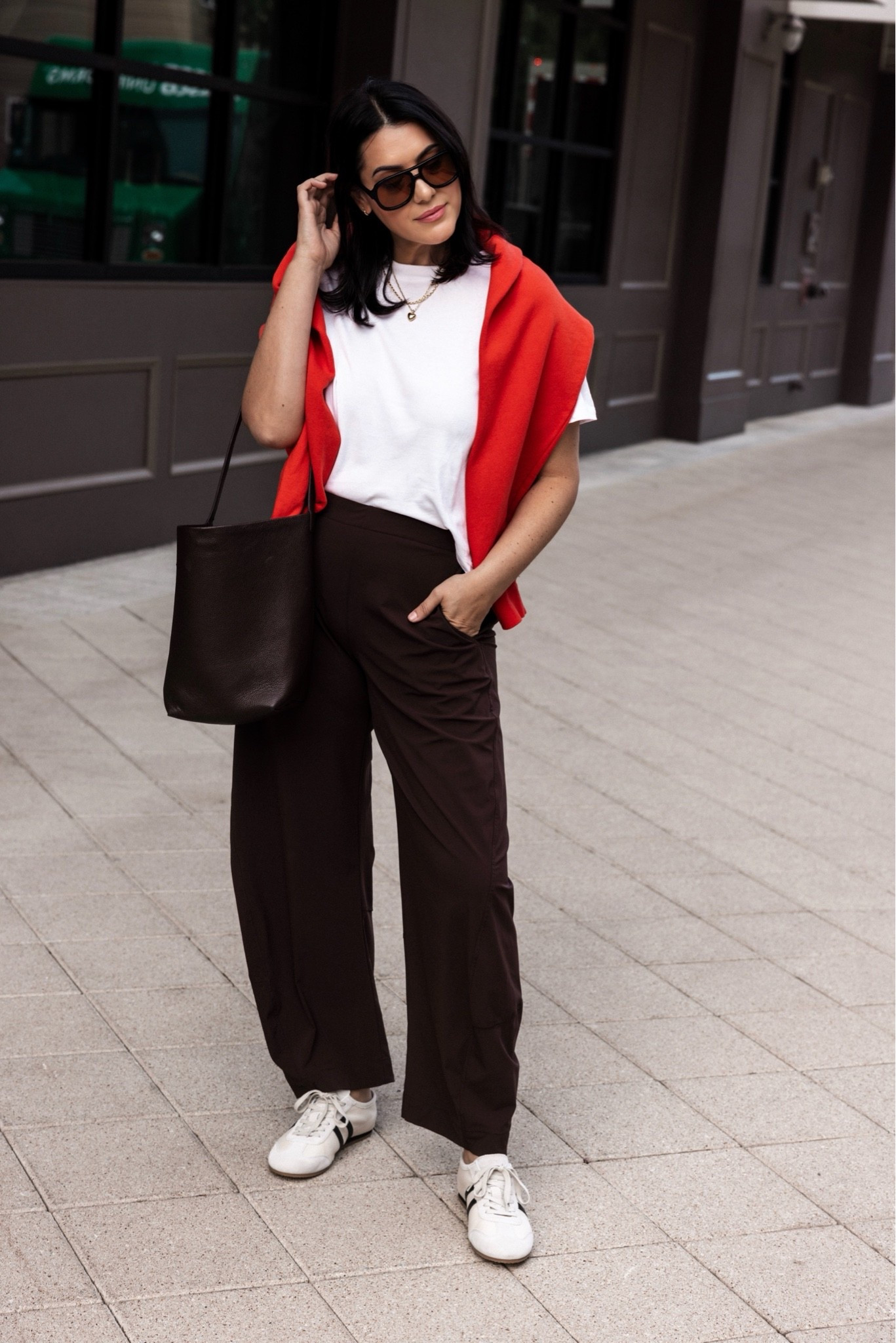 Last day for $55 off these on the loose pants from @Ruti! I’m in the 10 long, love the longer length for over 5’8”.