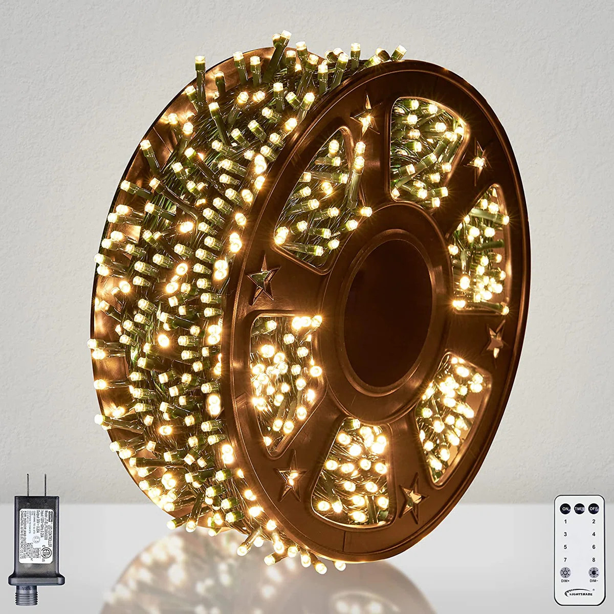 The Holiday Aisle® 1000led 328ft String Lights Warm White, 8 Modes 30v Plug In Fairy Lights With... | Wayfair North America